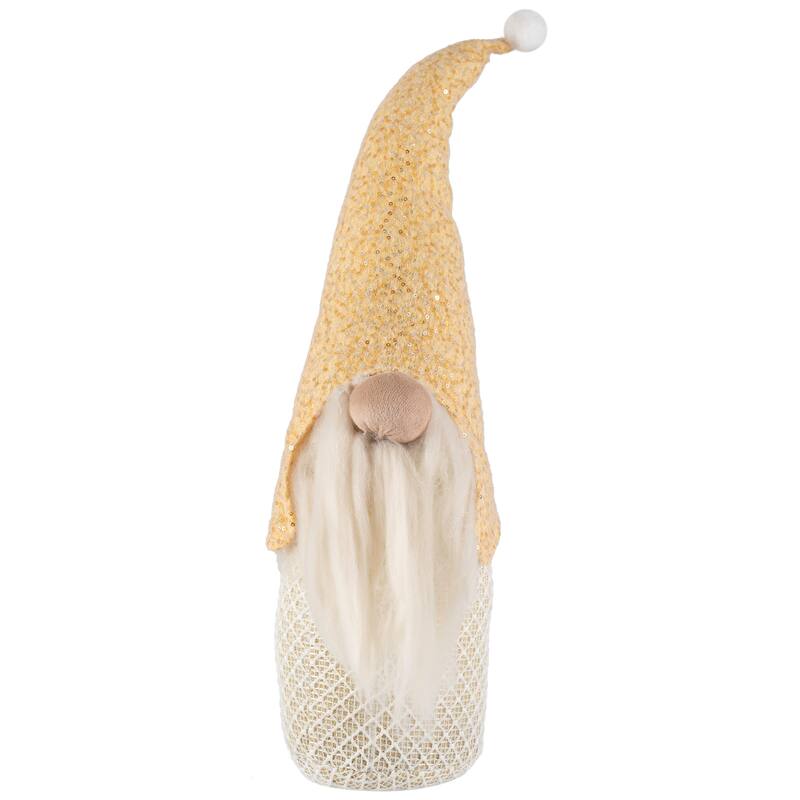 Plush Christmas Gnome with Sequins Tabletop Figure - 17.5"