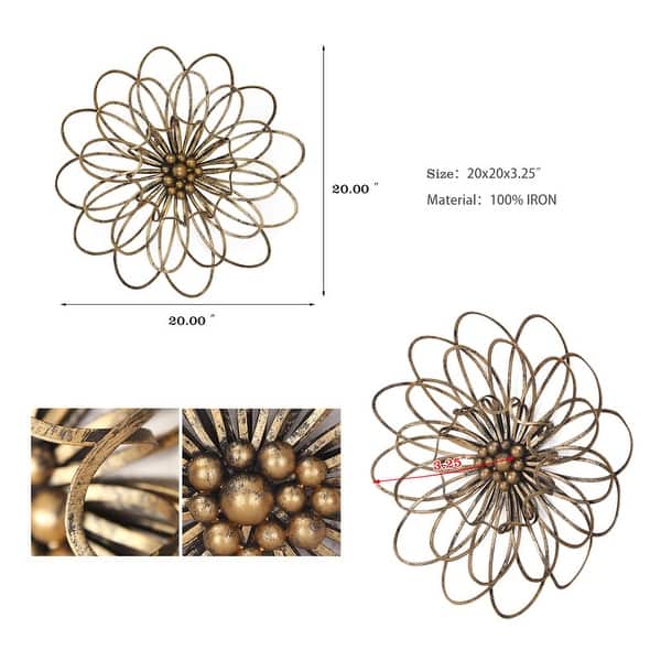 Flower Urban Design Metal Wall Decor Bed Bath & Beyond 14105140