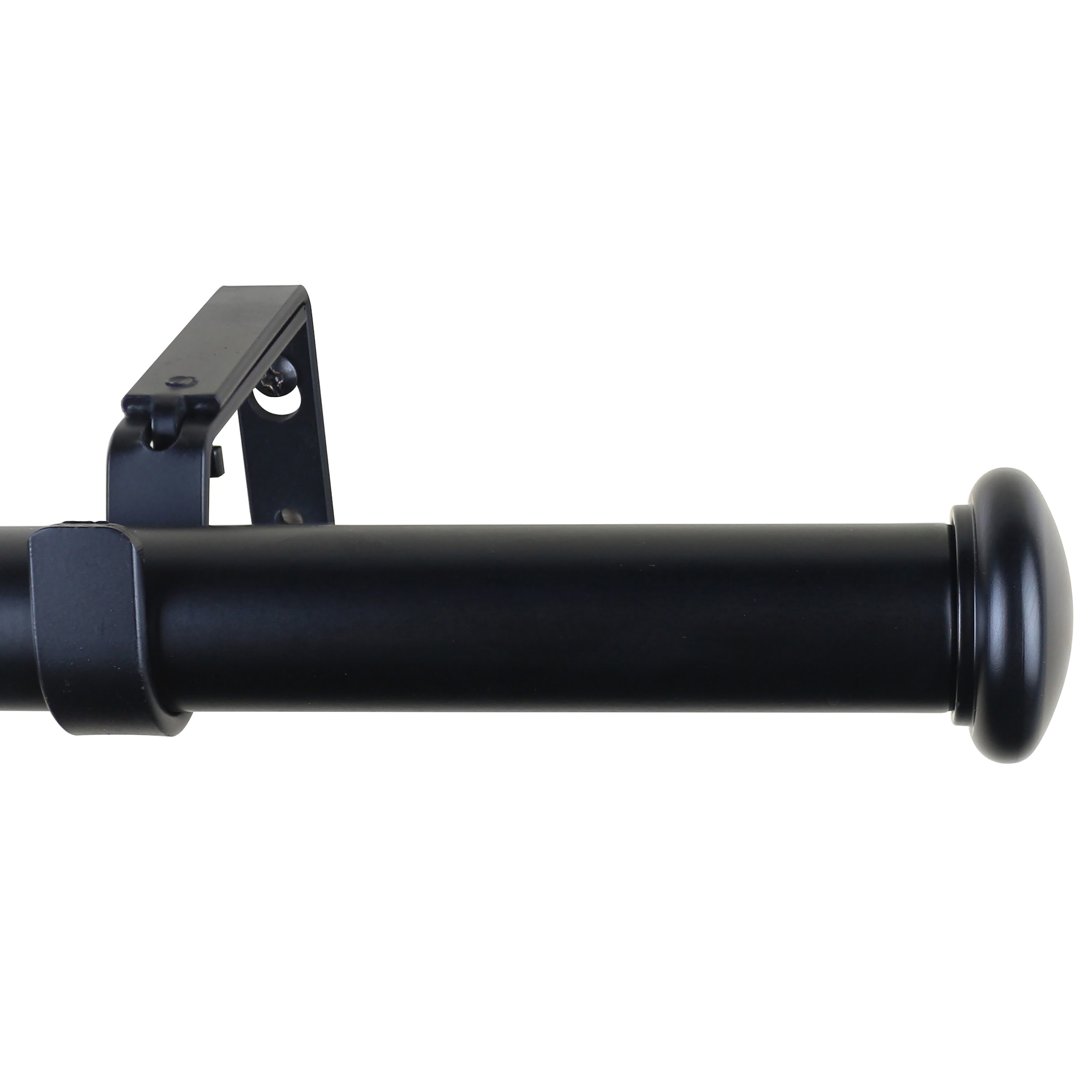 Meriville 1-Inch Diameter Granville End Cap Single Window Curtain Rod
