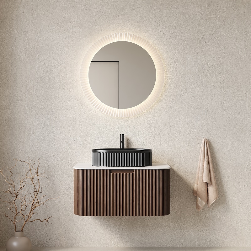 Wall-Mounted Bathroom Vanity with Sink