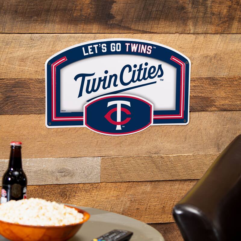 Minnesota Twins Embossed Steel Wall Sign, 11" x 17"