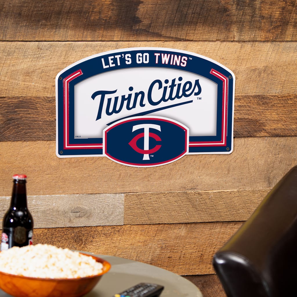 Minnesota Twins Embossed Steel Wall Sign, 11" x 17"