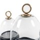 preview thumbnail 3 of 2, Calista Black and Gold Glass Cloche, Set of 3 - Multiple