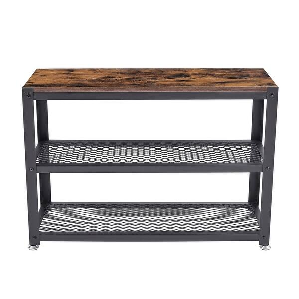 3 Rack Table Nestfair 3 Tier Heavy-Duty Steel Frame End Shoes Rack Tables - Bed Bath ...