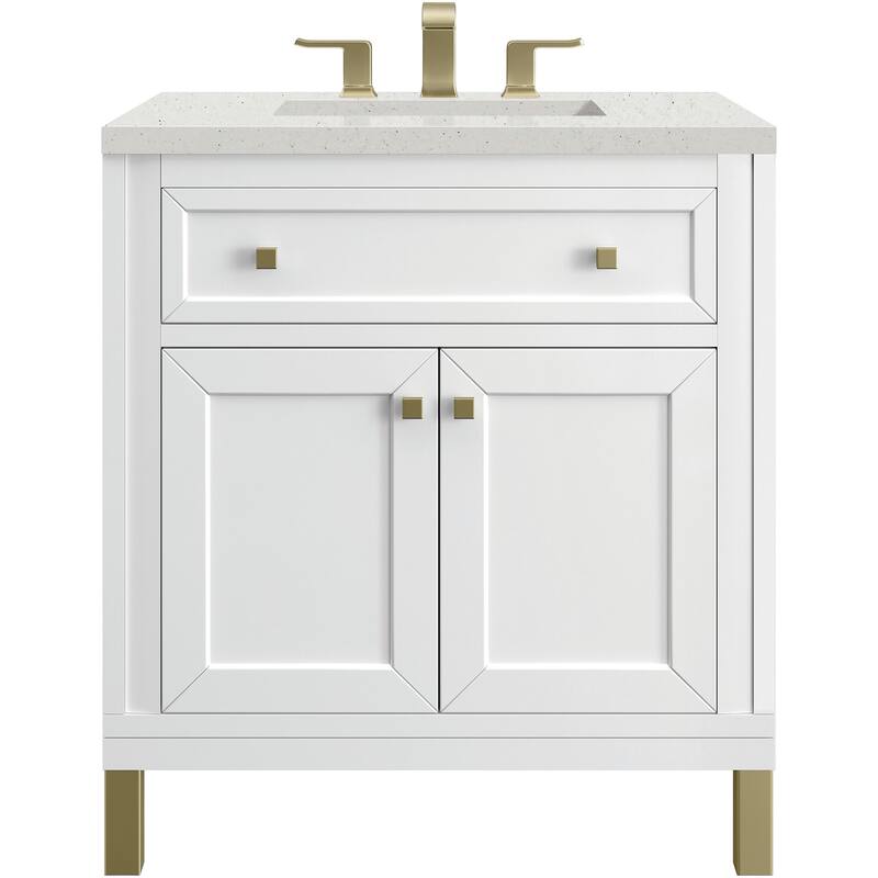 James Martin Vanities 503-V30-3LDL Chicago 30" Free Standing Single - Glossy White