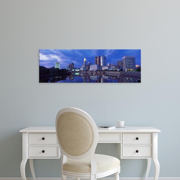Easy Art Prints Panoramic Images's 'USA, Ohio, Columbus, Scioto River' Premium Canvas Art
