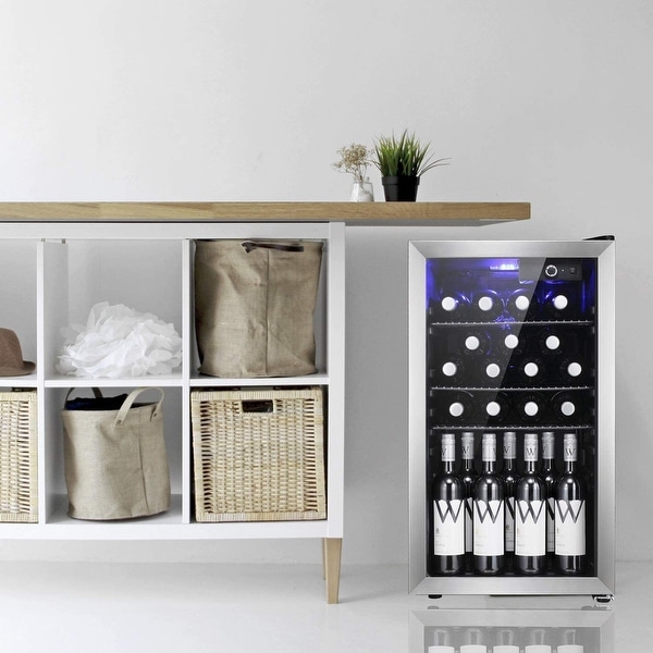26 Bottle Wine Cooler Cabinet Beverage Refigerator Mini Fridge
