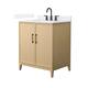 Option White Oak / White Quartz Top / Matte Black