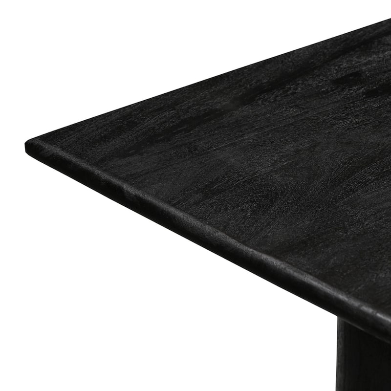 Grackle Solid Wood Dining Table - Black