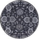 preview thumbnail 115 of 122, Patchway Handmade Classic Floral Wool Area Rug 6' Round - Navy - Round