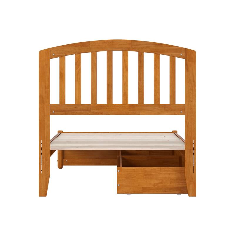 Lucia Platform Bed with Panel Footboard and Storage Drawers