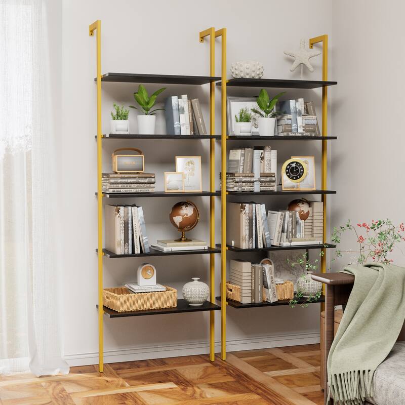 GDFStudio - Industrial Black+Golden Lift-Top Coffee Table with Metal Frame and Hidden Storage Compartment