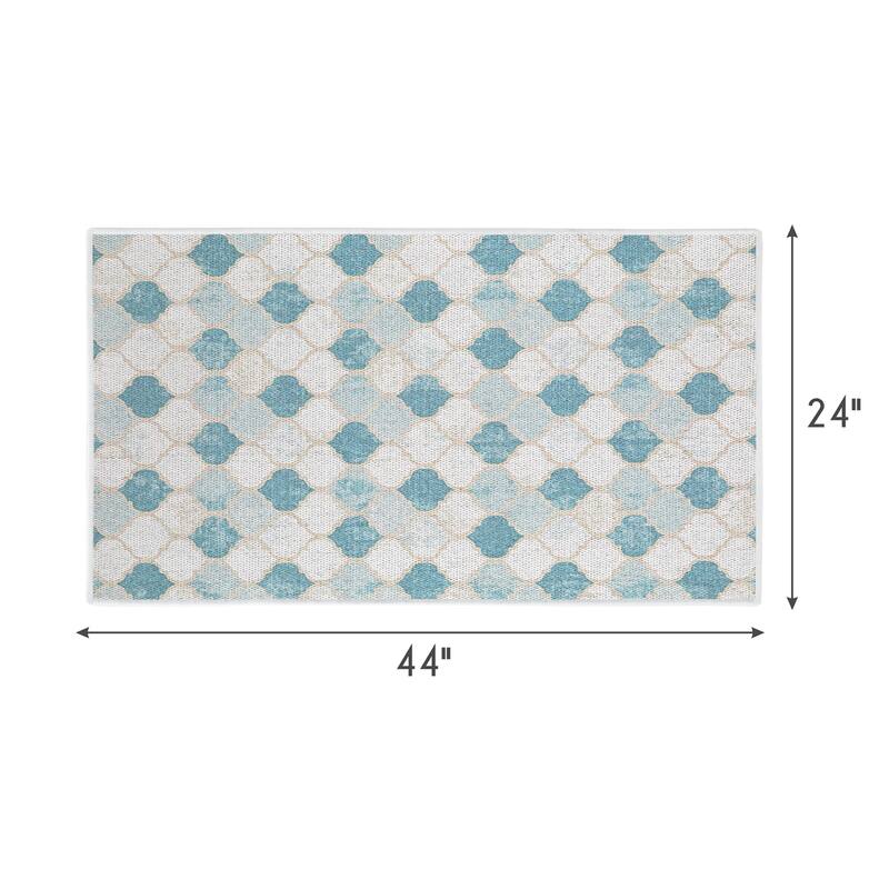 SussexHome Non-Skid Ultra-Thin Area Rugs for Laundry Room, Entryway, Bathroom and Kitchen - Washable Multipurpose Floor Mat
