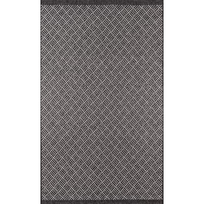 Skyline Decor Charcoal Como Rugs in Rectangle Shape - 7' X 10'