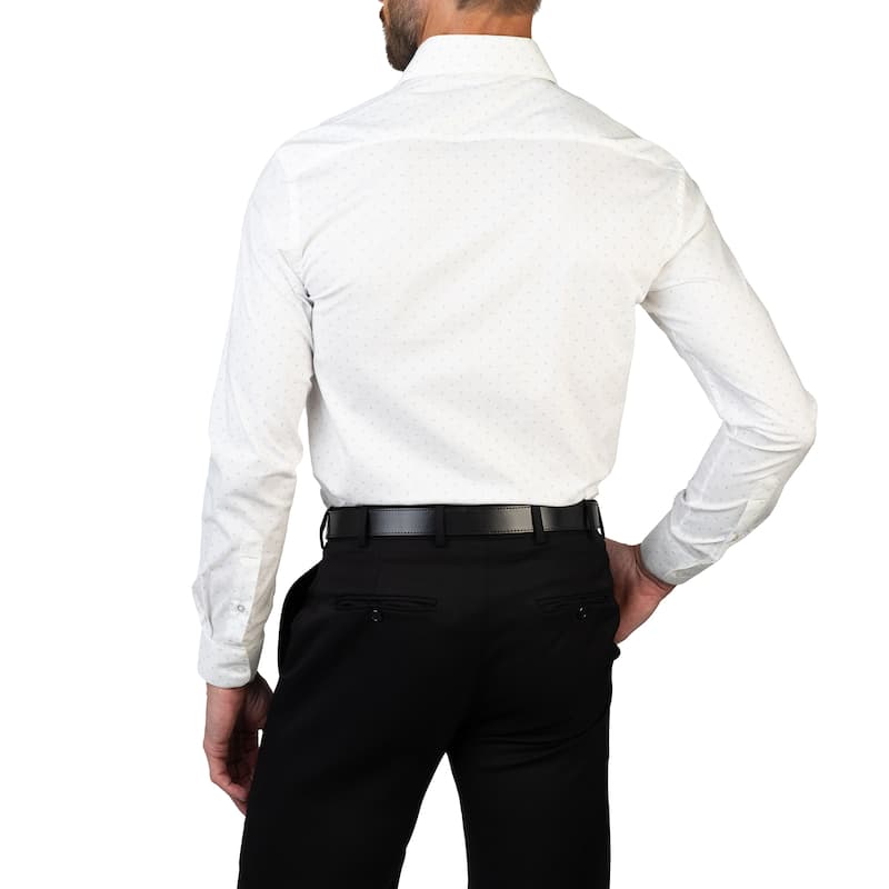 Lucky Brand Men's Printed Stretch Slim Fit Dress Shirt