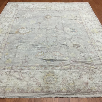 HERAT ORIENTAL Handmade Vegetable Dyed Oushak Wool Rug - 8'5" x 10'