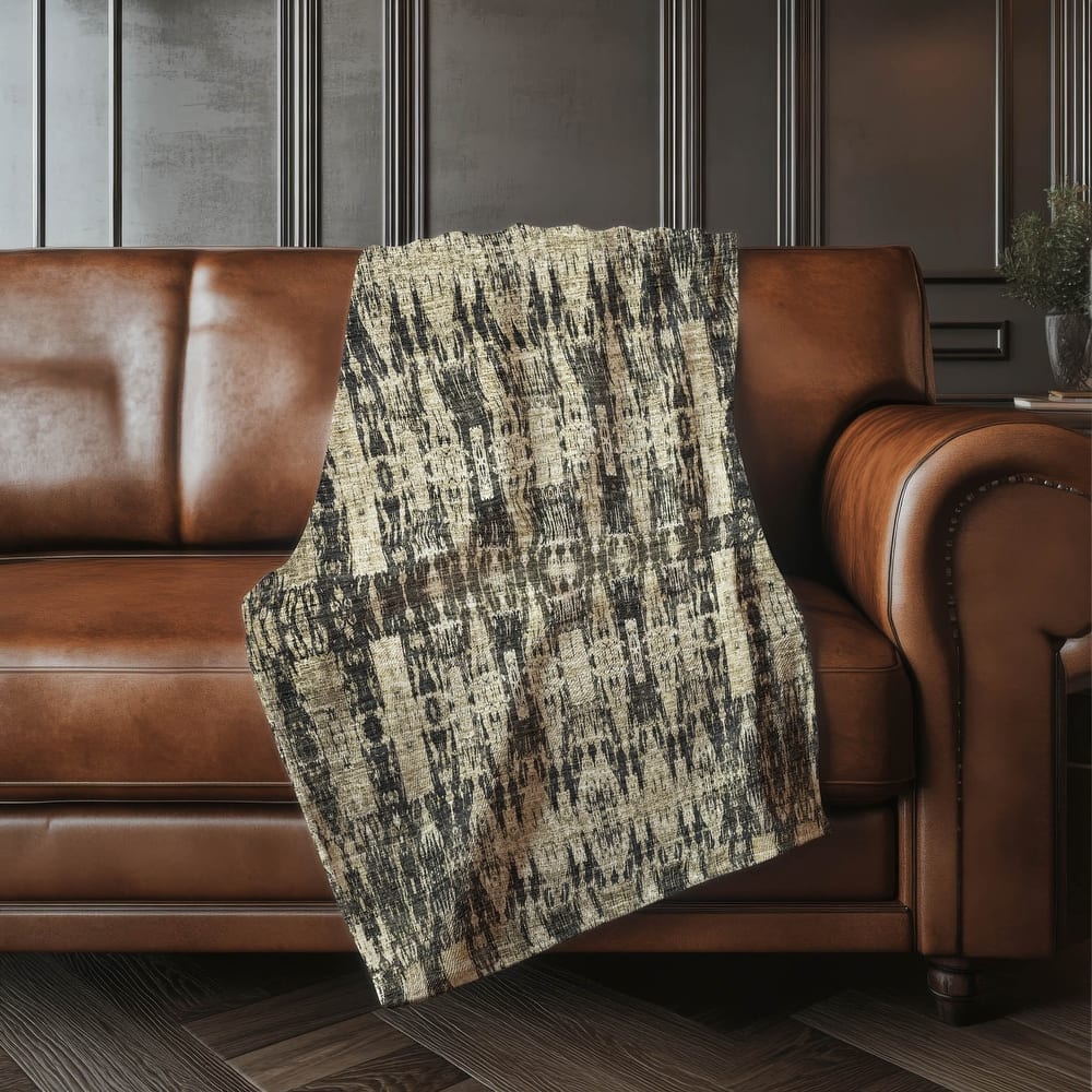 Premium Machine Washable Modern Moroccan Sherpa Throw Blanket