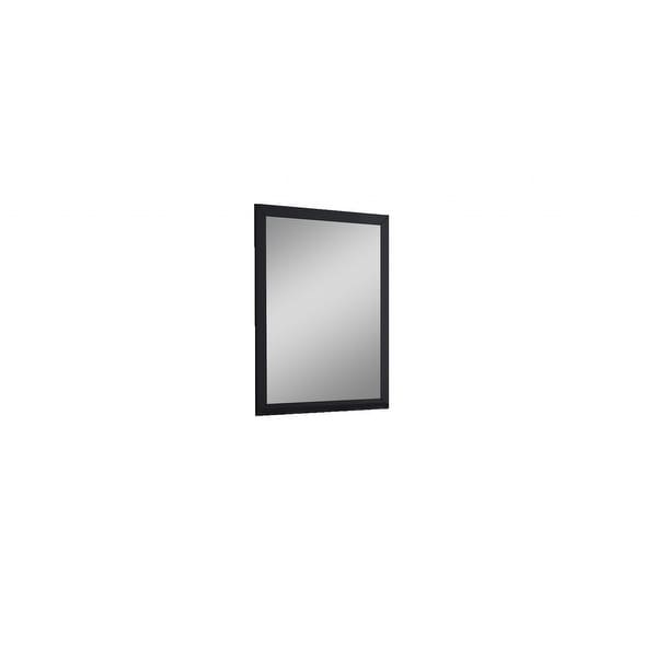 Rectangular Black Frame Glass Mirror - 44