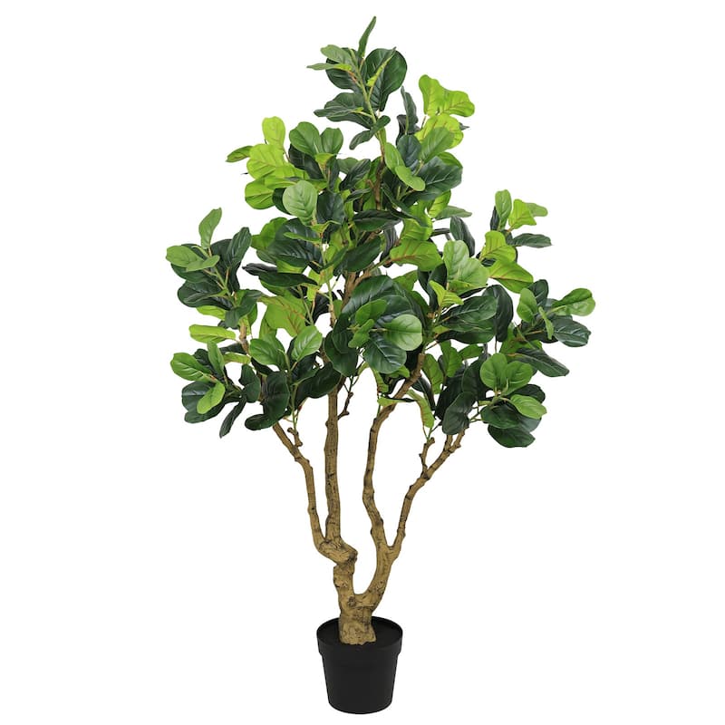 7FT Tall Artificial Banyan Tree Silk Plant - Large Faux Greenery with Natural Look Leaves, Potted Fake Tree, 1pc/set