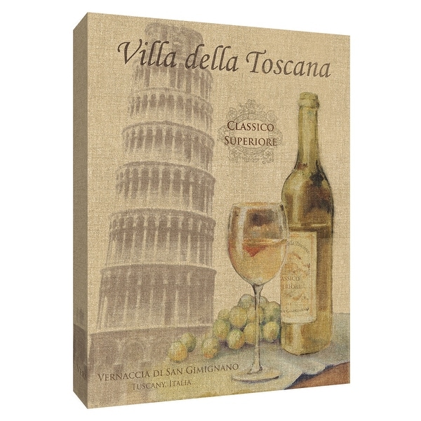 PTM Images 9-154517 PTM Canvas Collection 10" x 8" - "Travel Wine II" Giclee Wine Art Print on Canvas
