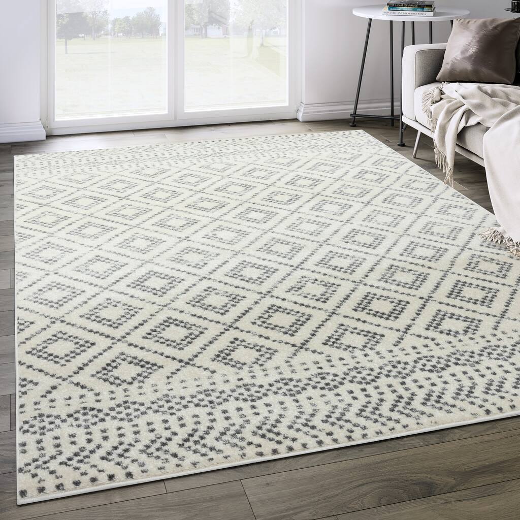 Abani Casa Moroccan Rustic Ivory Area Rug