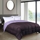 preview thumbnail 1 of 9, Superior Brushed Microfiber Down Alternative Reversible Comforter Twin - Plum-Lilac