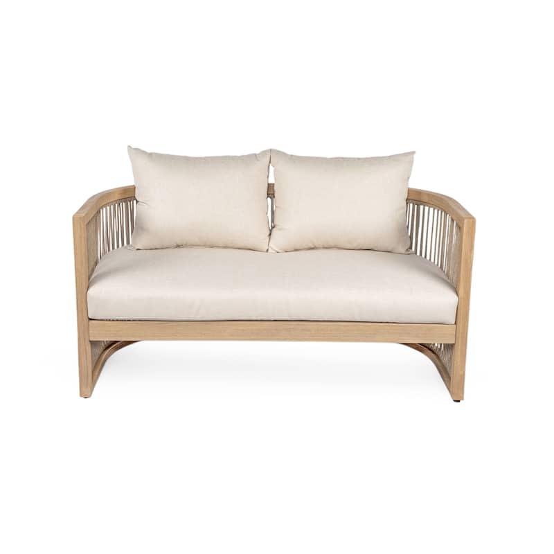 Christopher Knight Home- Leocadia Acacia Wood Outdoor Chat Set