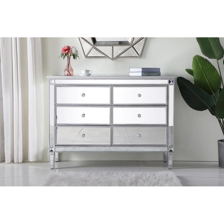 Tracey 5 drawer best sale mirrored accent chest