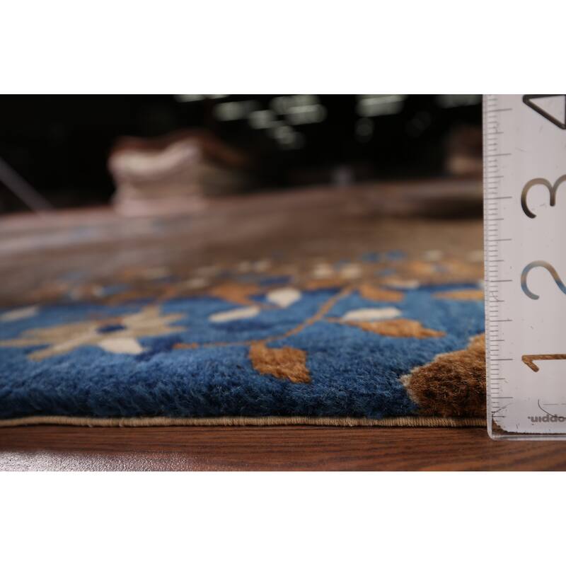 Vegetable Dye Art Deco Nichols Chinese Rug Handmade Wool Carpet - 8'1" x 9'10"