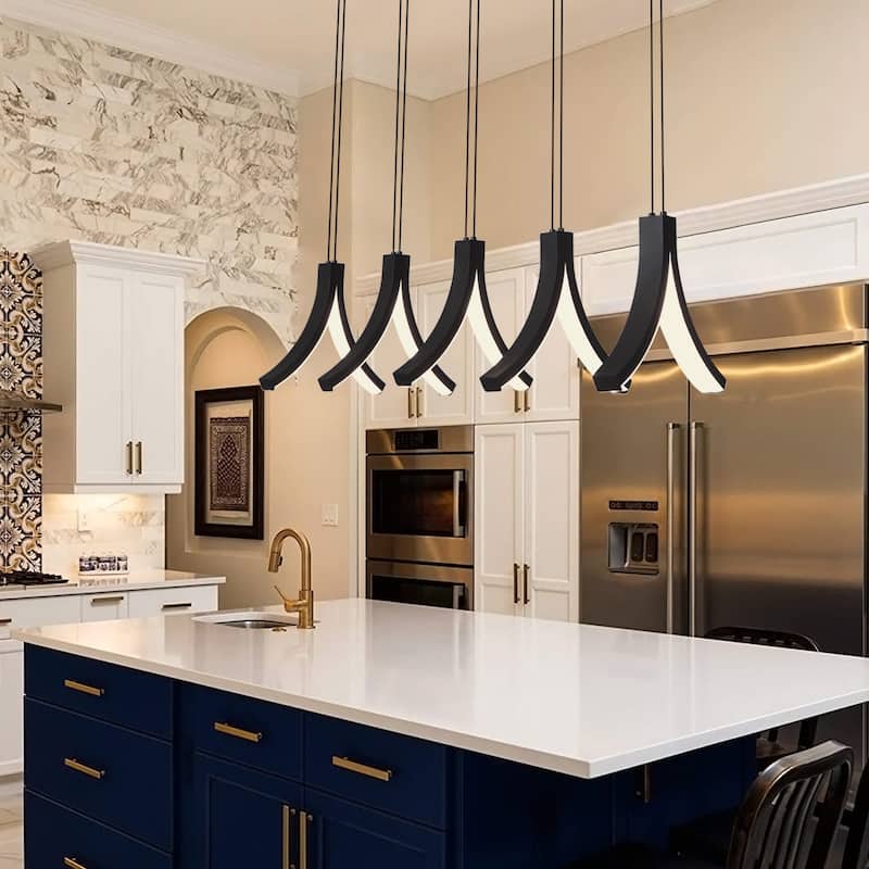 LED Chandelier Black Chandelier - N/A