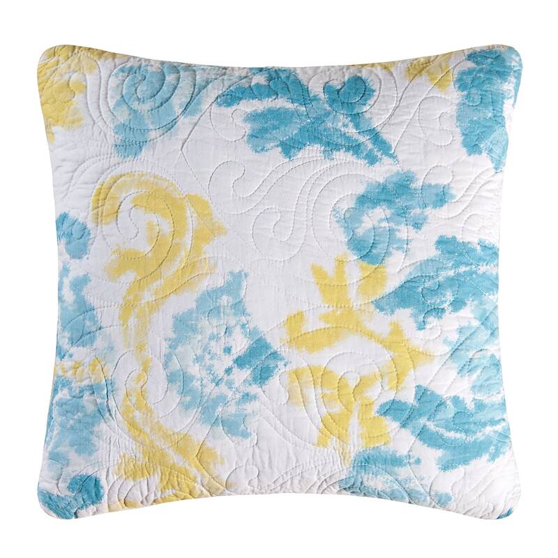 18" x 18" Delilah Blue Quilted Pillow