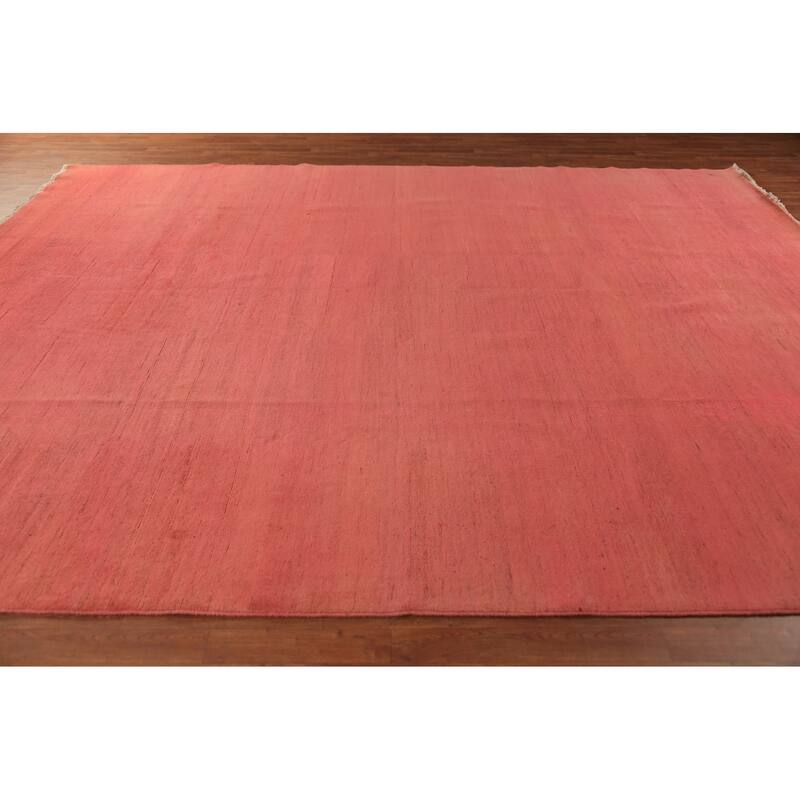 Pink Modern Gabbeh Oriental Area Rug Handmade Bedroom Wool Carpet - 9'10" x 12'8"