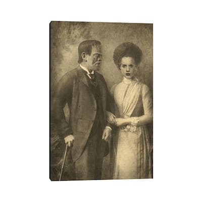 iCanvas 'Mr. and Mrs. Frankenstein' by Terry Fan Wrapped Canvas Print