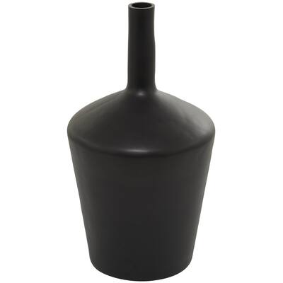 Glass Decorative Vase - Black - Roche River Decor
