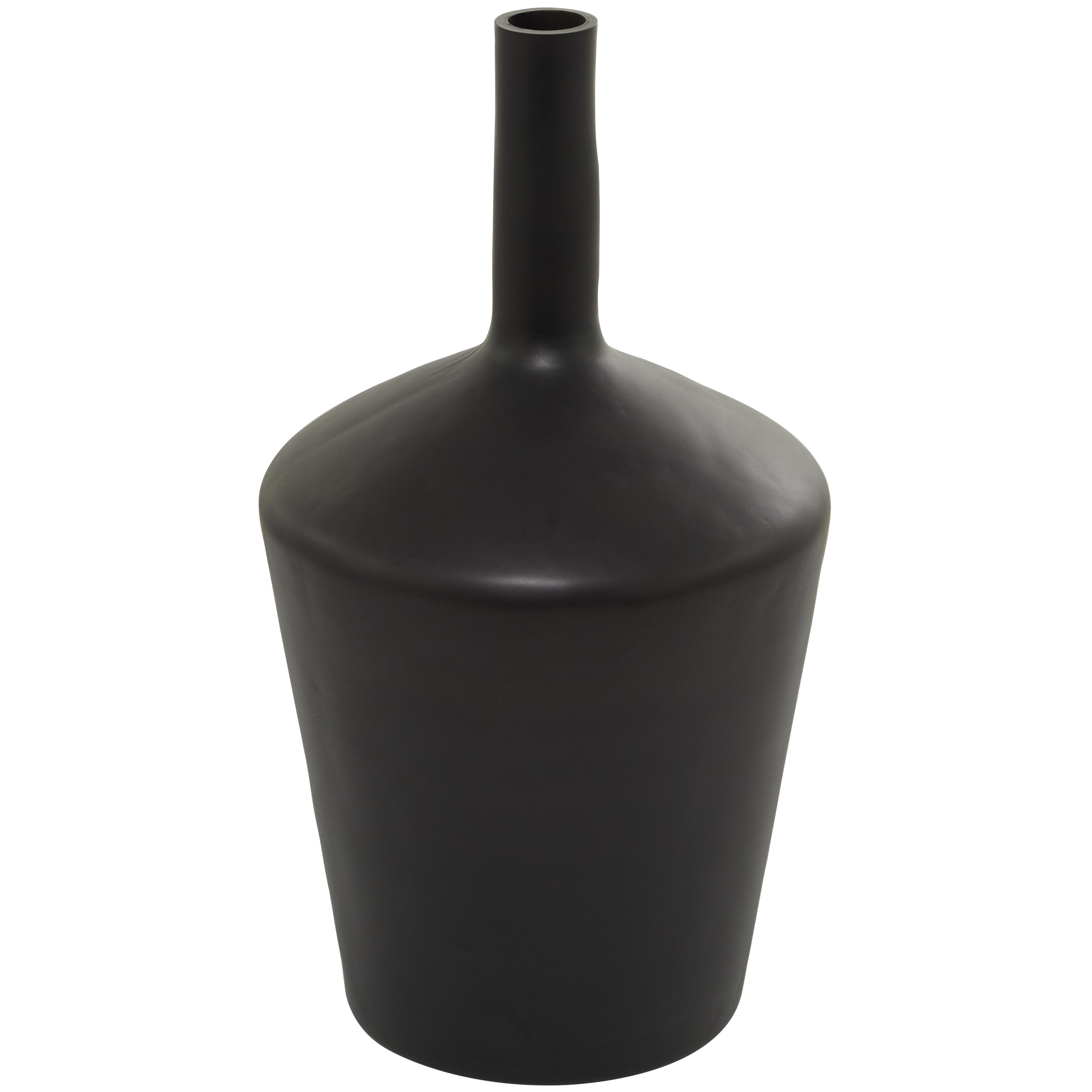 Glass Decorative Vase - Black - Roche River Decor
