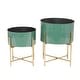 preview thumbnail 40 of 50, Iron Contemporary Planter (Set of 2) - S/2 12", 16"H