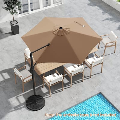 Costway 9 FT Cantilever Patio Umbrella Offset Hanging Umbrella with