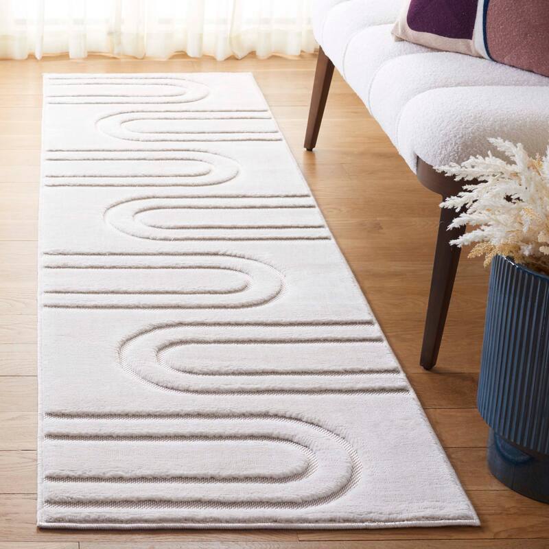 SAFAVIEH Selena Genoveffa Modern Contemporary Rug - 2'2" x 8' Runner - Ivory