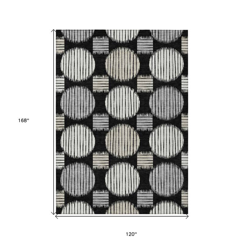 HomeRoots Geometric Transitional Rectangle Outdoor Rug