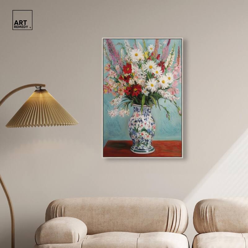 Flowers on a Table Canvas by Art Remedy