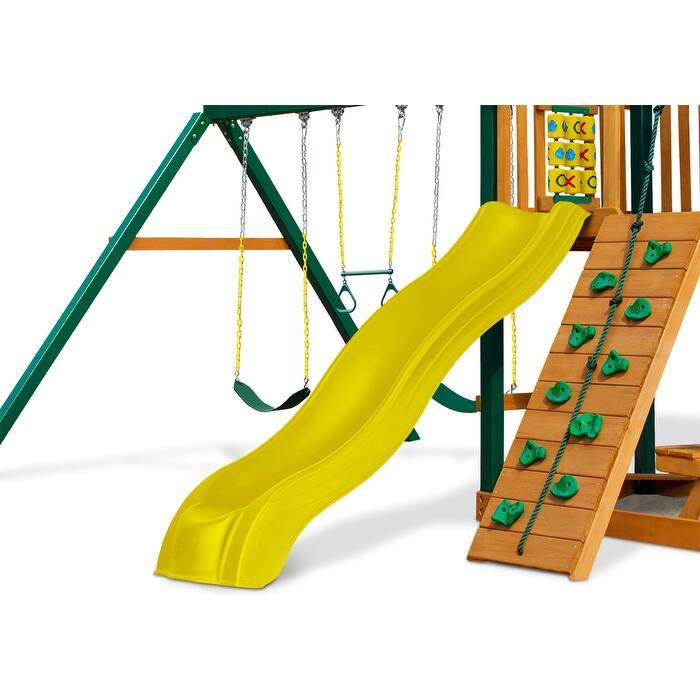 Swing-N-Slide Yellow Alpine Wave Slide - Mounts to 4'6" x 5' Platforms - 103" L x 26" W x 10" H