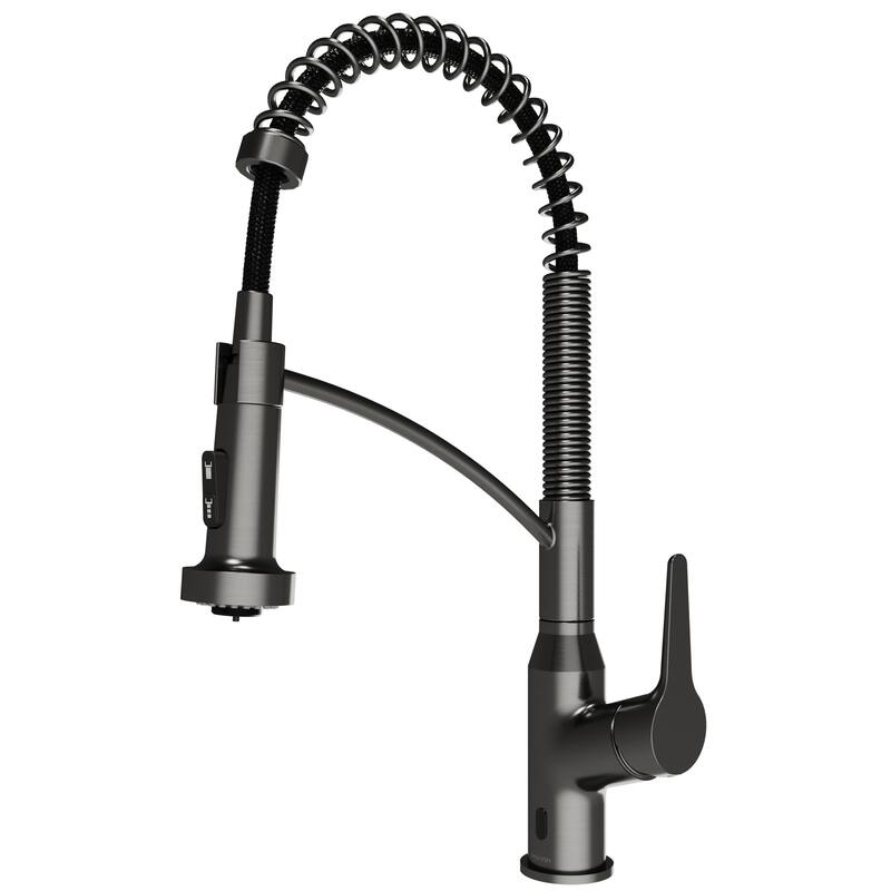 Karran Scottsdale Single-Handle Pull-Down Sprayer Touchless Kitchen Faucet - Spot-Free Gunmetal Grey