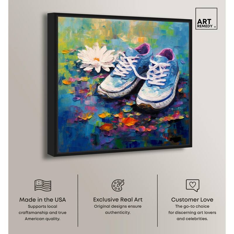 Lily Pad Sneakers Canvas by Art Remedy