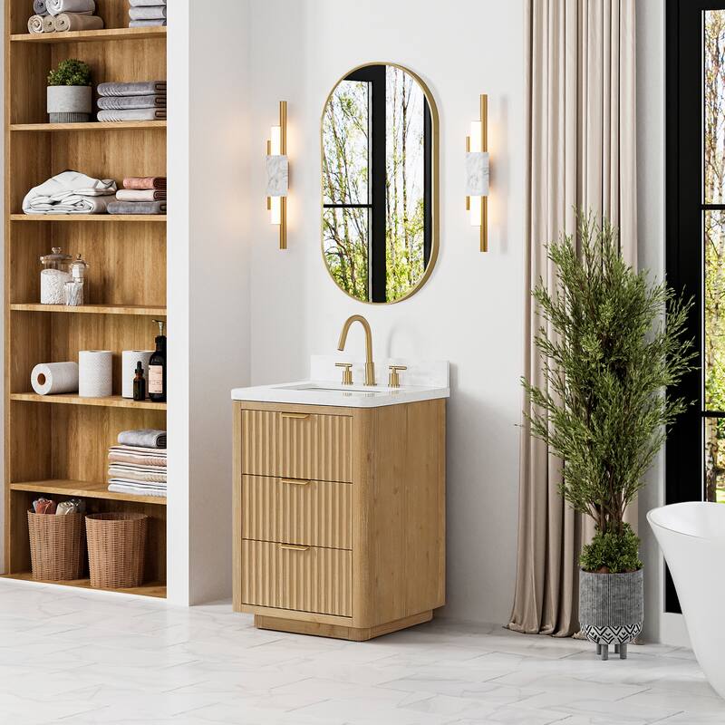 Cadiz Bath Vanity with Composite Stone Top without Mirror