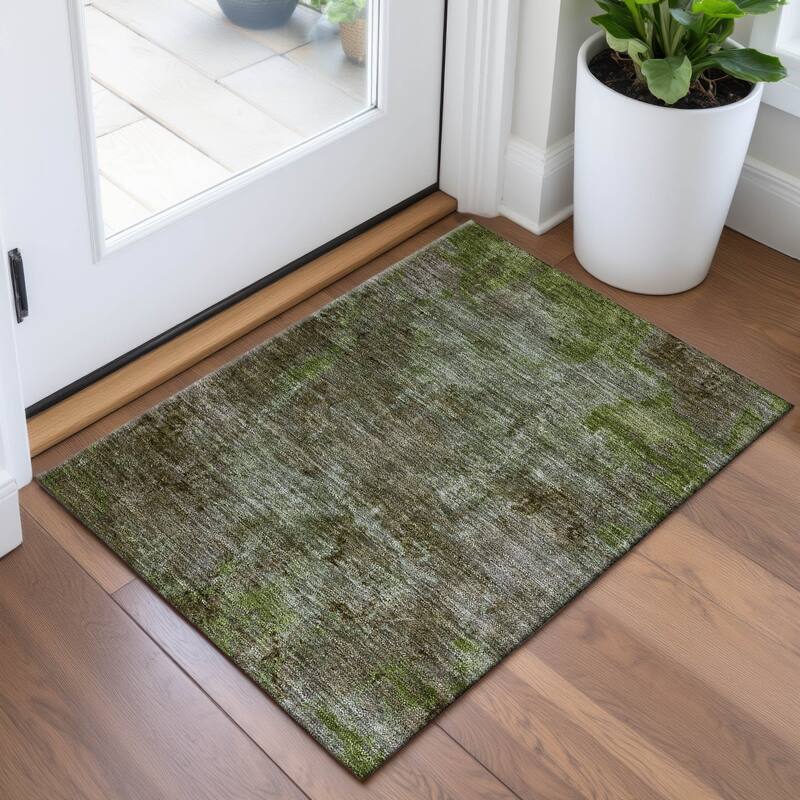 Premium Washable Super Soft Solid Ombre Mayfield Rug - Mocha - 1'8" x 2'6"