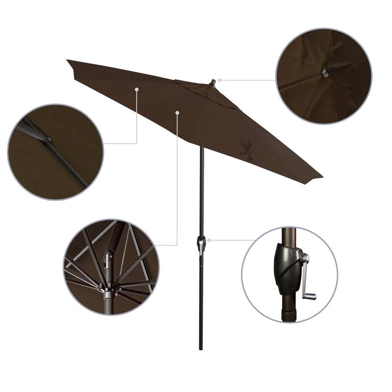 North Bend 7.5 Crank Lift Auto Tilt Patio Umbrella with Outdoor Rated Olefin Fabric by Havenside Home