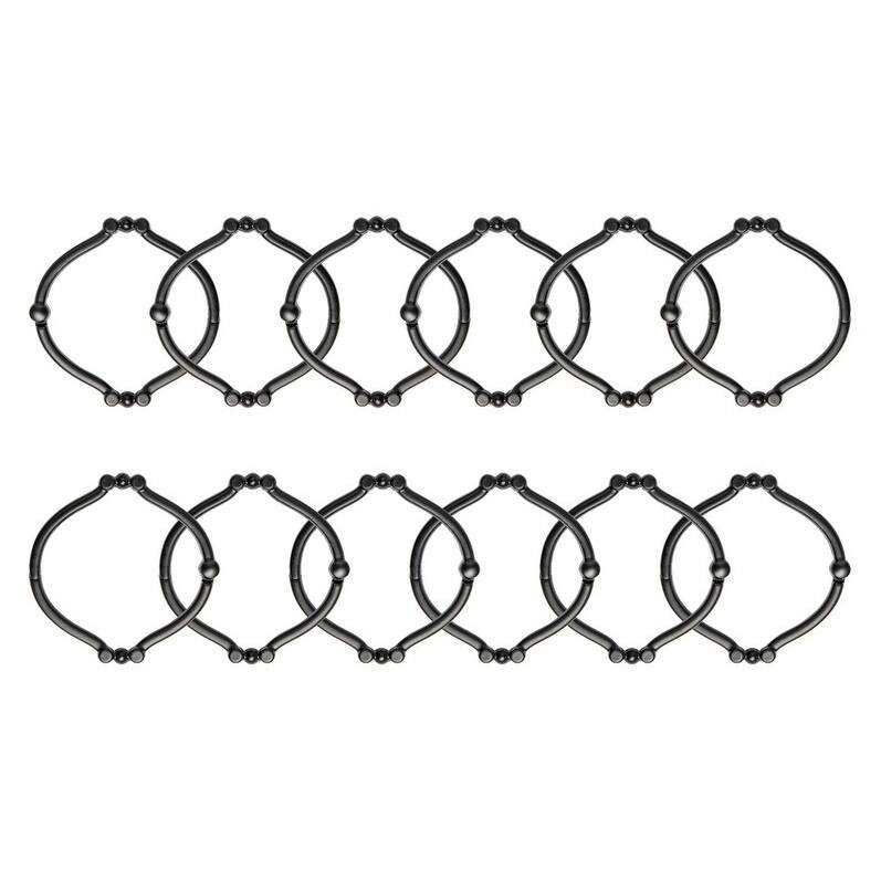 Utopia Alley Rustproof Zinc Shower Curtain Rings for Bathroom, Set of 12