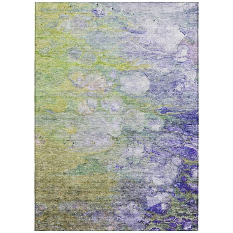 HomeRoots Abstract Transitional Rectangle Outdoor Rug