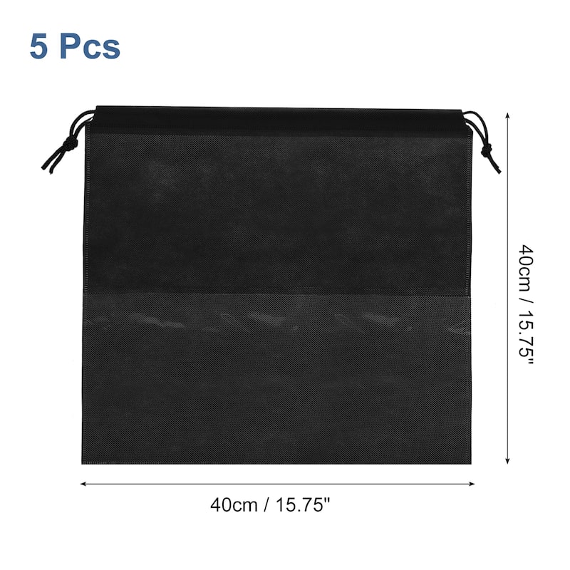 5 Pcs Dust Cover Shoe Bags, Drawstring Travel Pouch Bag
