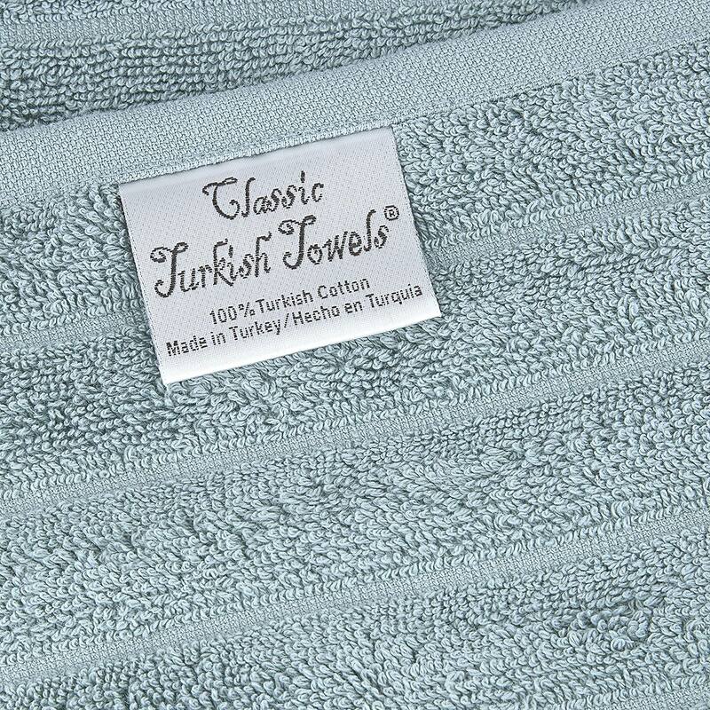 Classic Turkish Towels 100% Turkish Cotton Bath Sheets Plush Ribbed 3 Piece 40x65" - 40x65